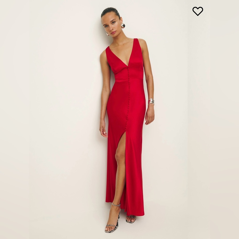 Reformation Elaina Satin Dress